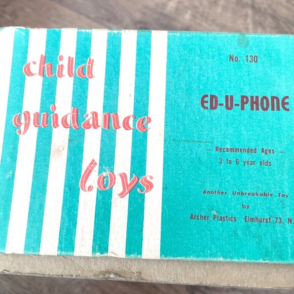 Vintage Ed-U-Phone Toy Rotary Phone & Puzzle By Child Guidance Toys - Picture 8 of 8
